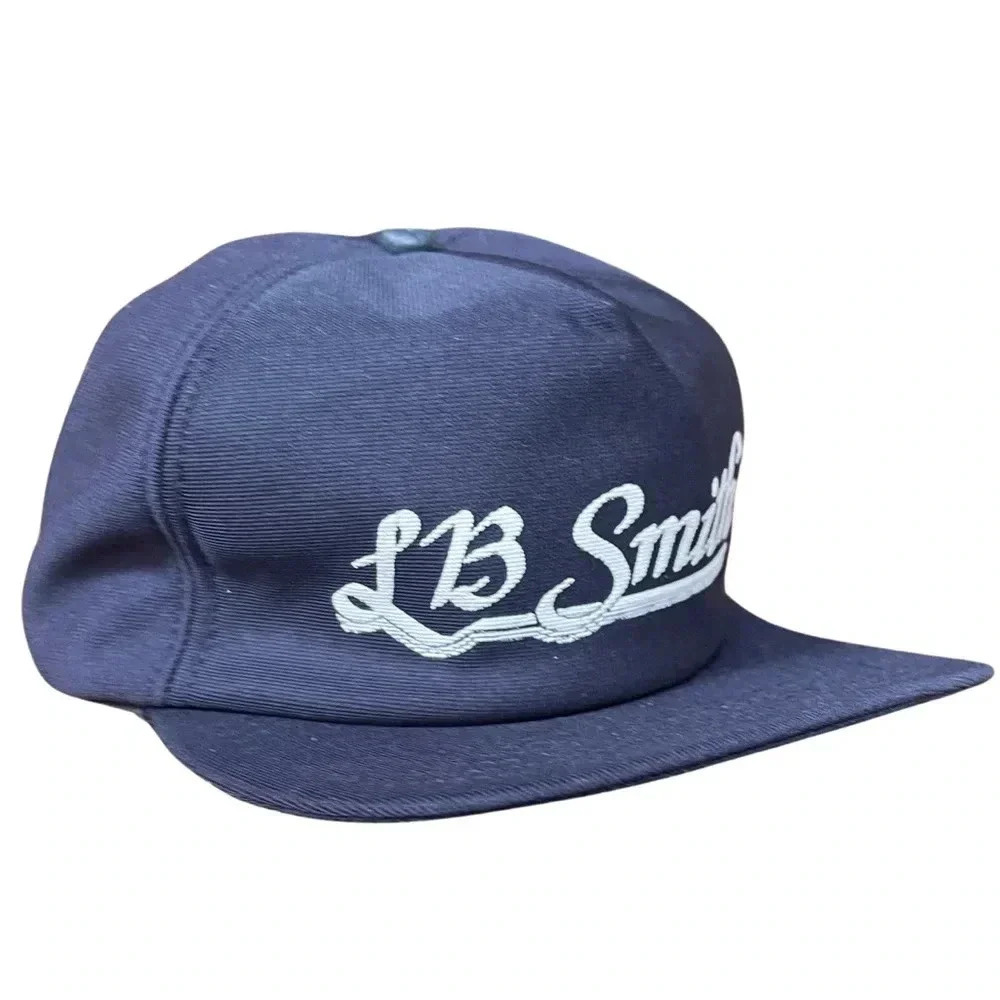Vintage New Era “LB Smith” Snapback Hat – Navy Made in USA (late 70s/80s) - Picture 3 of 9